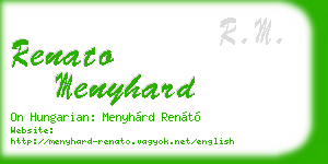renato menyhard business card
