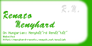 renato menyhard business card